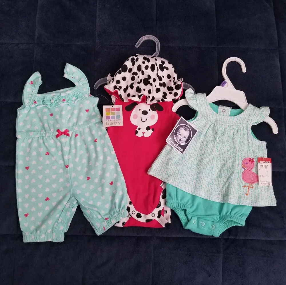 Small Wonders, Gerber, Healthtex Baby Onesies Bundle
